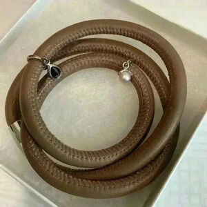 Endless Leather Bracelet with Charms- NWOT